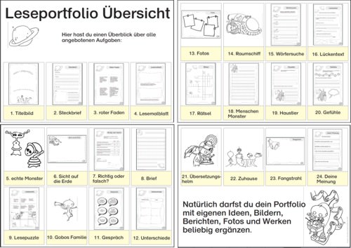 Leseportfolio Das Monster Vom Blauen Planeten Zaubereinmaleins Designblog